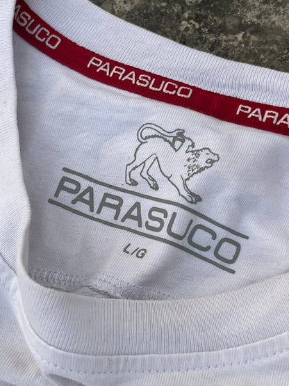 White Parasuco Metallic Logo Full Sleeves Tee (L/XL)