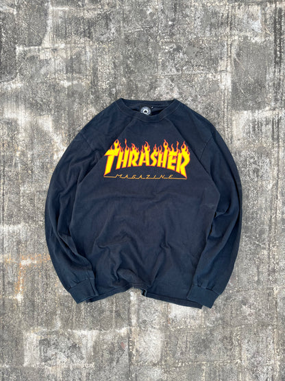 Vintage Thrasher Black / Yellow Full Sleeves Tee (M)