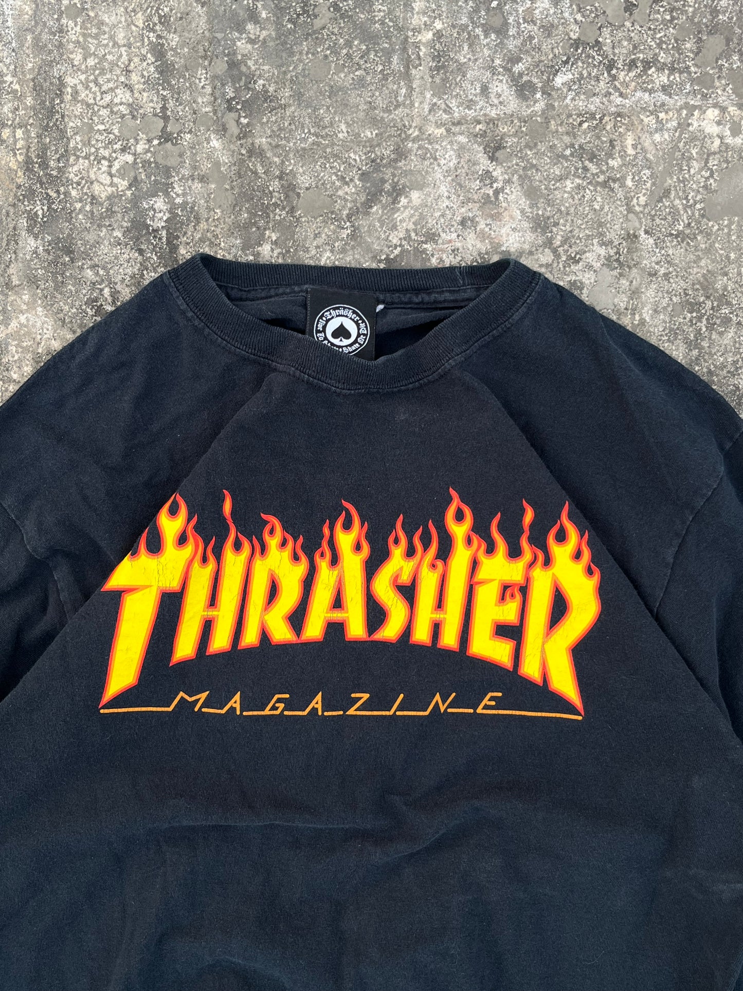 Vintage Thrasher Black / Yellow Full Sleeves Tee (M)