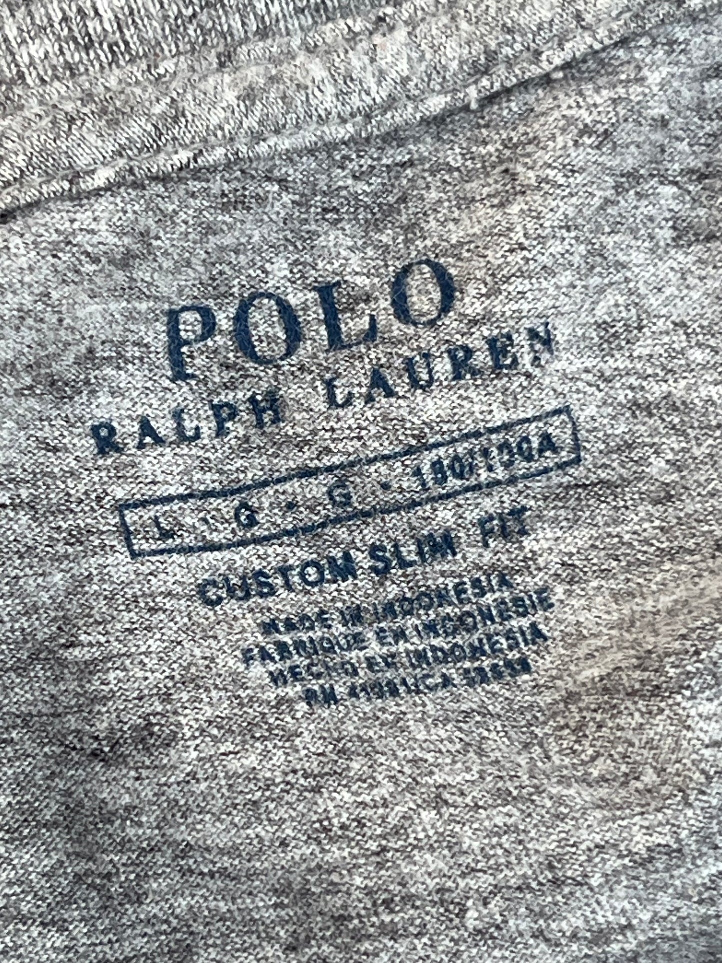 Polo by Ralph Lauren Grey Full Sleeves Tee (M)