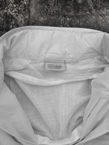 First Down Full White Windbreaker (M)