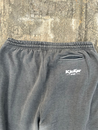 Vintage Kicker Grey Baggy Sweatpants (M)