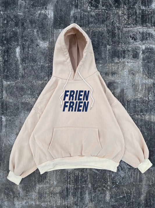 Yiduoduo Beige Frien Oversized Hoodie (S/M)