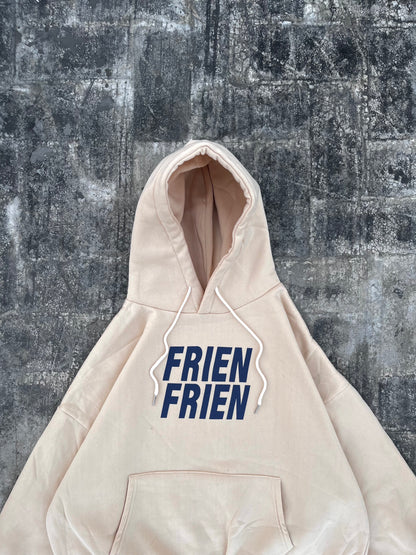Yiduoduo Beige Frien Oversized Hoodie (S/M)