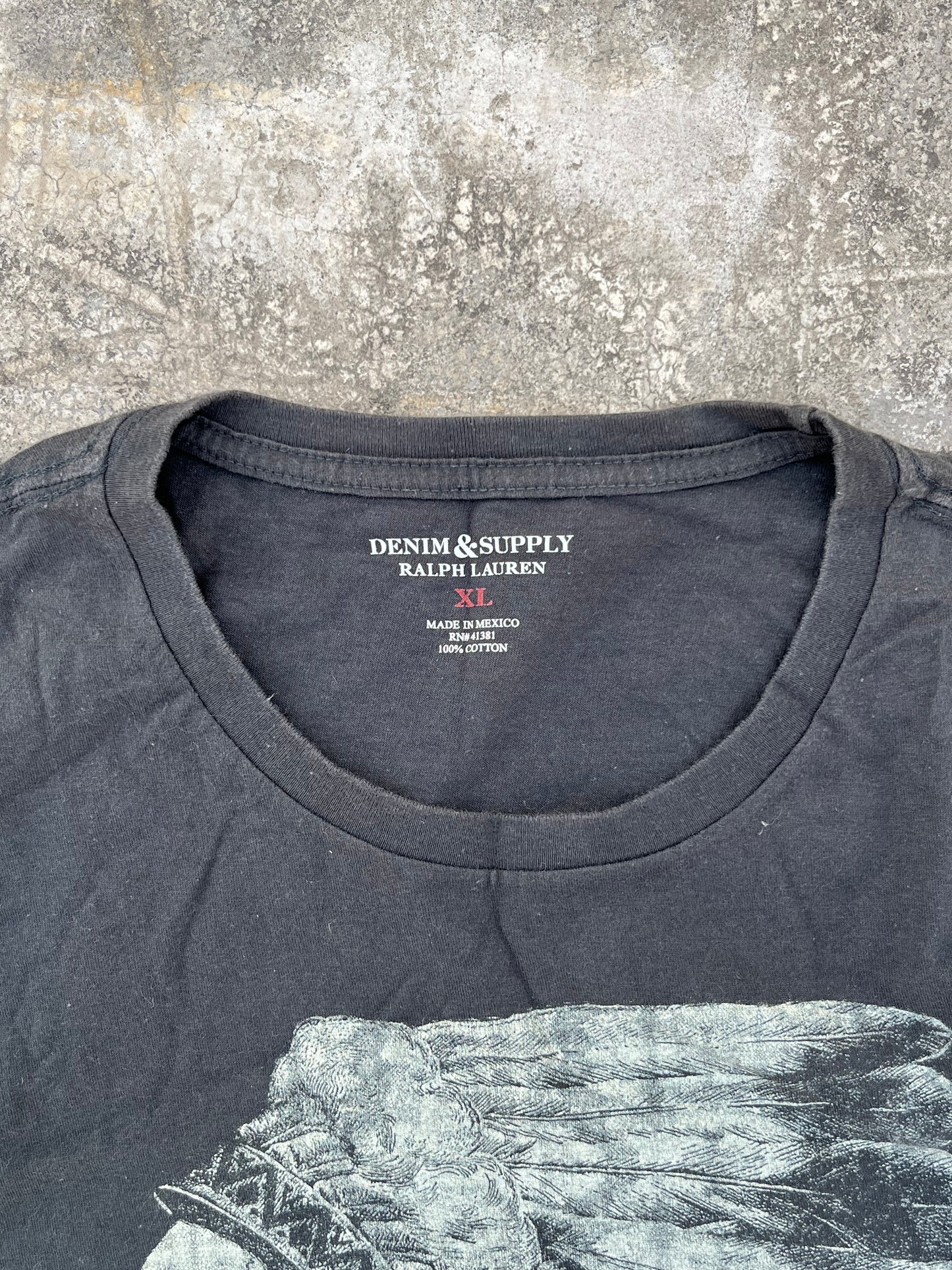 Vintage Ralph Lauren - Denim and Supply Native American Skull Graphic Tee (L/XL)
