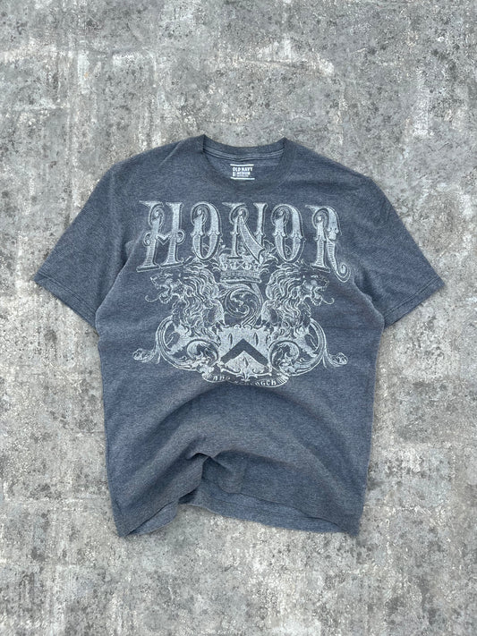 Old Navy Honor Waffle Knit Texturized Graphic Oversized Tee (M/L)