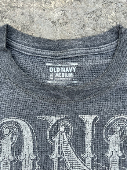 Old Navy Honor Waffle Knit Texturized Graphic Oversized Tee (M/L)