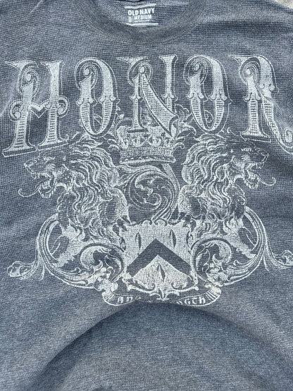 Old Navy Honor Waffle Knit Texturized Graphic Oversized Tee (M/L)