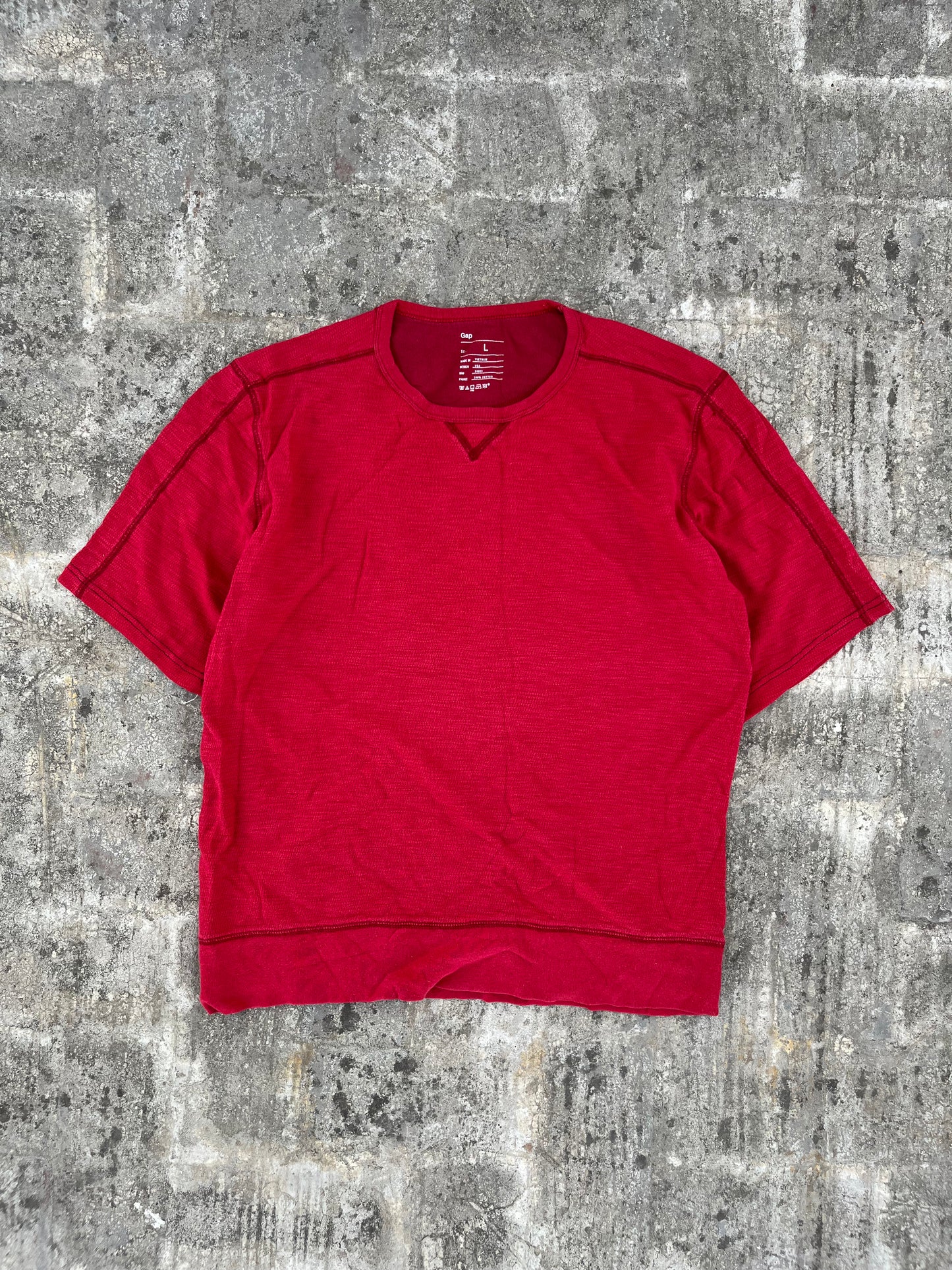 GAP Red Waffle Knit Oversized Tee (M/L)