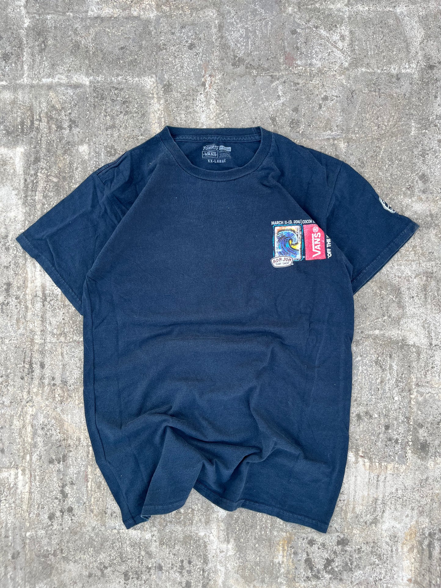 Vans x Ron Jon Surf Shop 2016 Blue Graphic Tee (M)