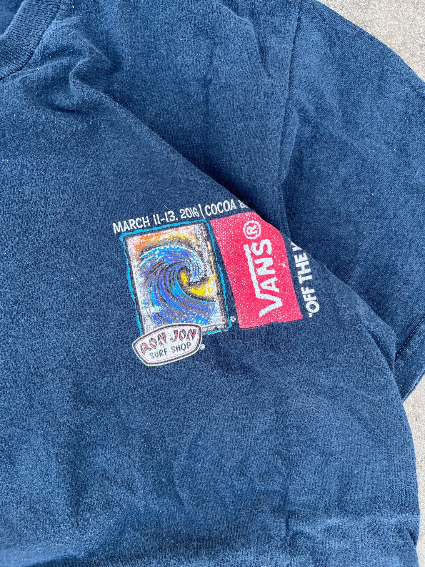 Vans x Ron Jon Surf Shop 2016 Blue Graphic Tee (M)