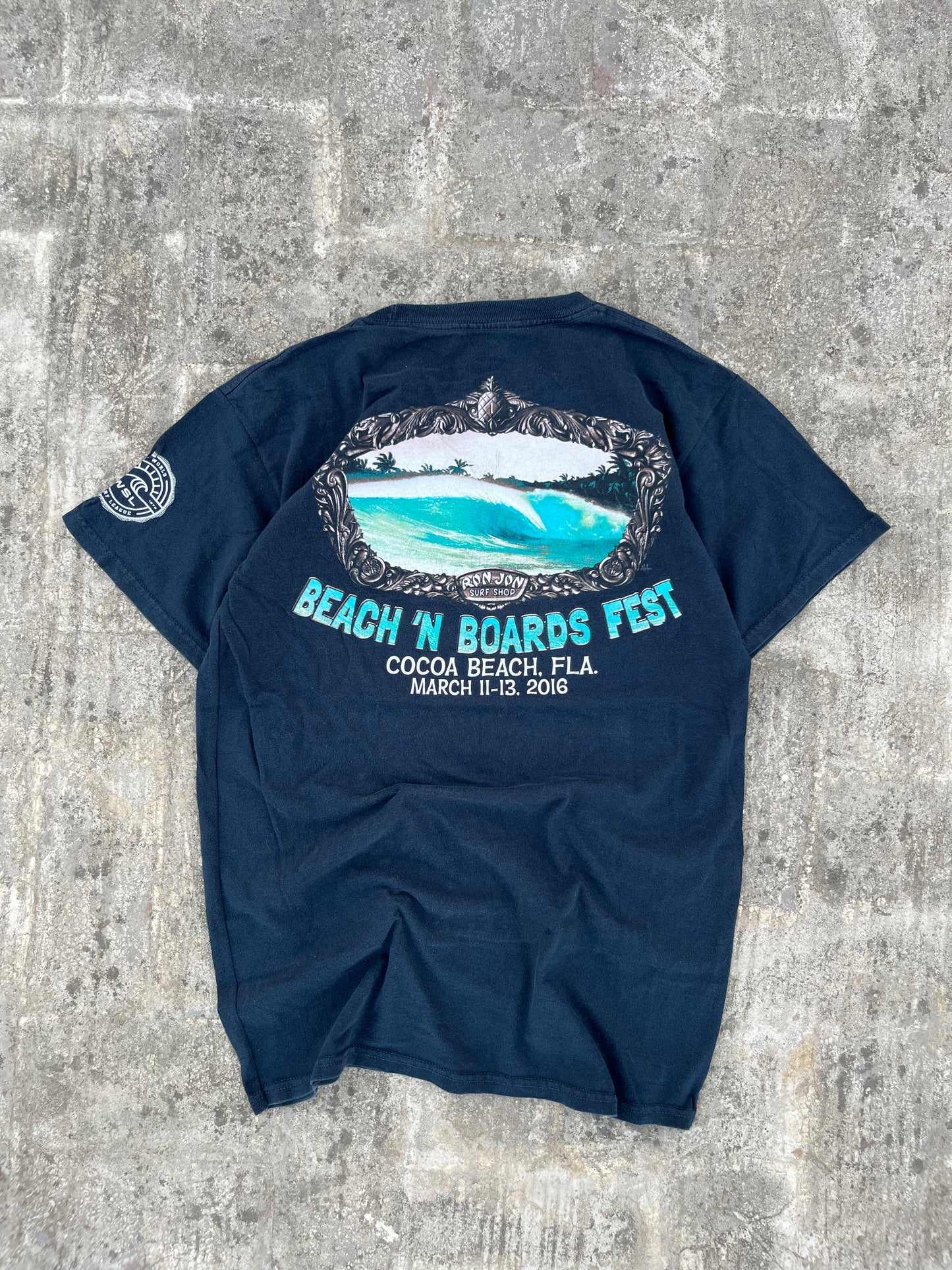 Vans x Ron Jon Surf Shop 2016 Blue Graphic Tee (M)
