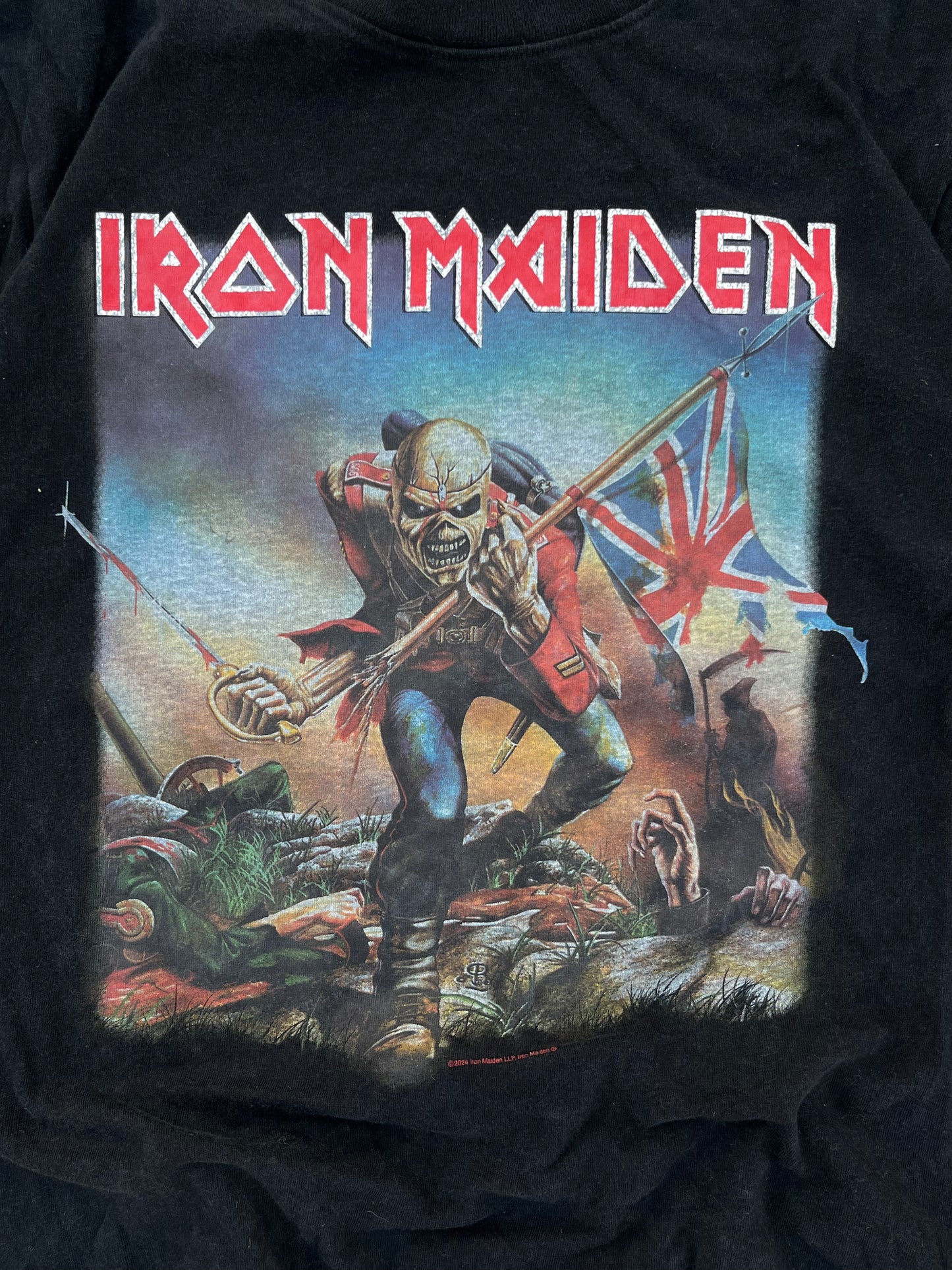 Iron Maiden 2022 Washed Black Tee (L)