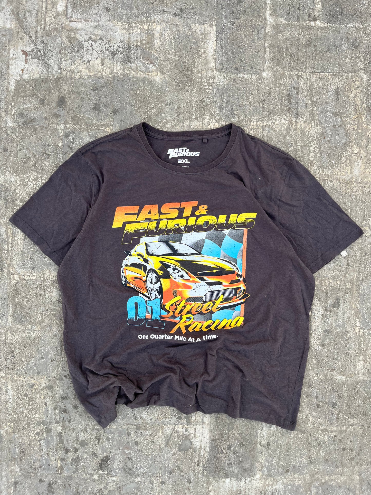 Vintage Fast and Furious Street Racing Oversized Tee (L/XL)