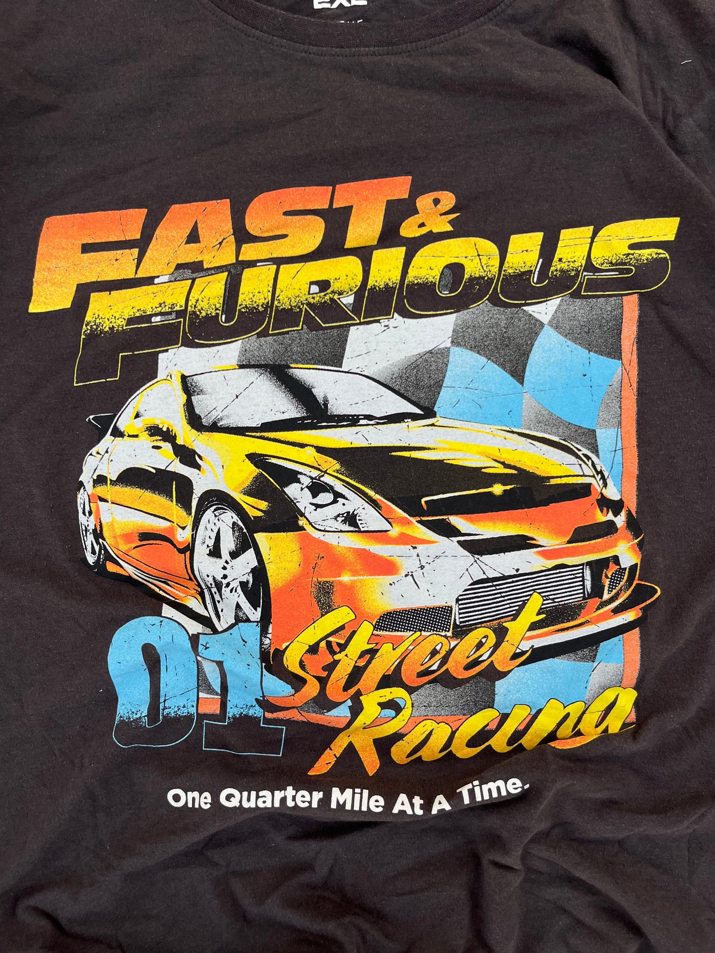 Vintage Fast and Furious Street Racing Oversized Tee (L/XL)