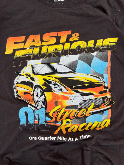 Vintage Fast and Furious Street Racing Oversized Tee (L/XL)
