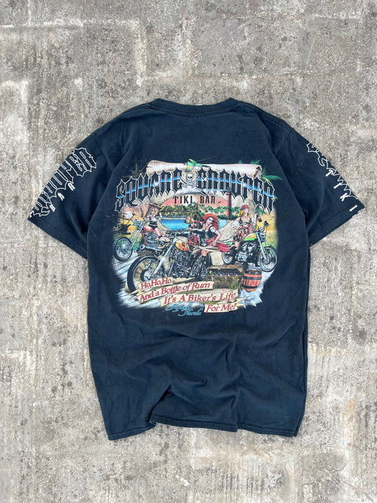 Vintage Square Grouper Tiki Bar Pirates and Choppers Graphic Tee (M/L)