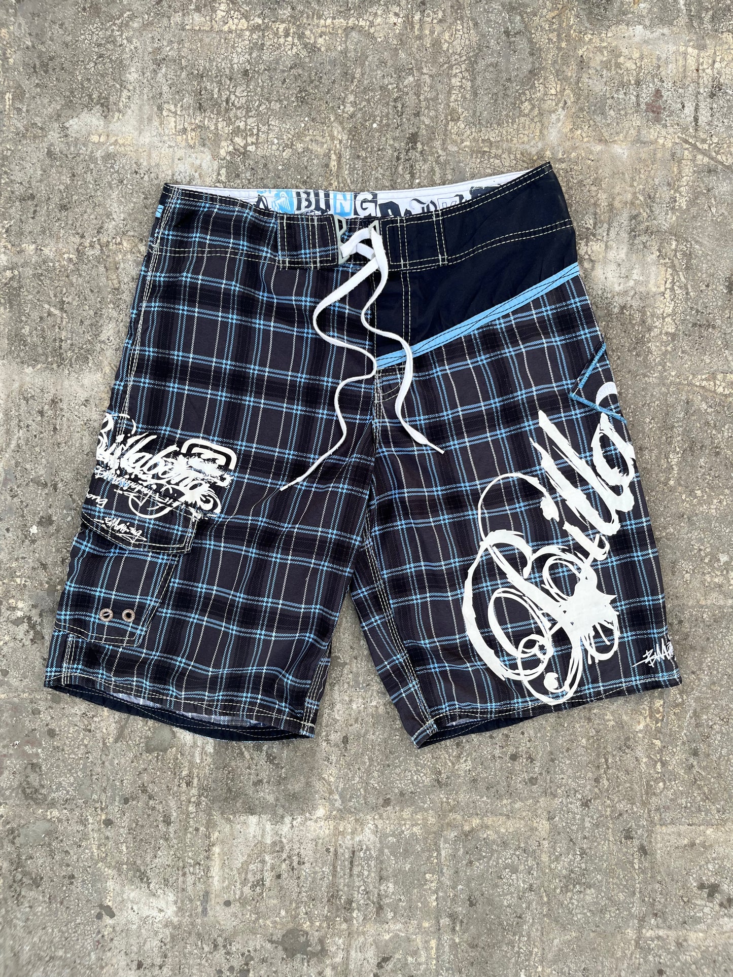 Vintage Y2K Billabong Surfing Shorts Blue (32)