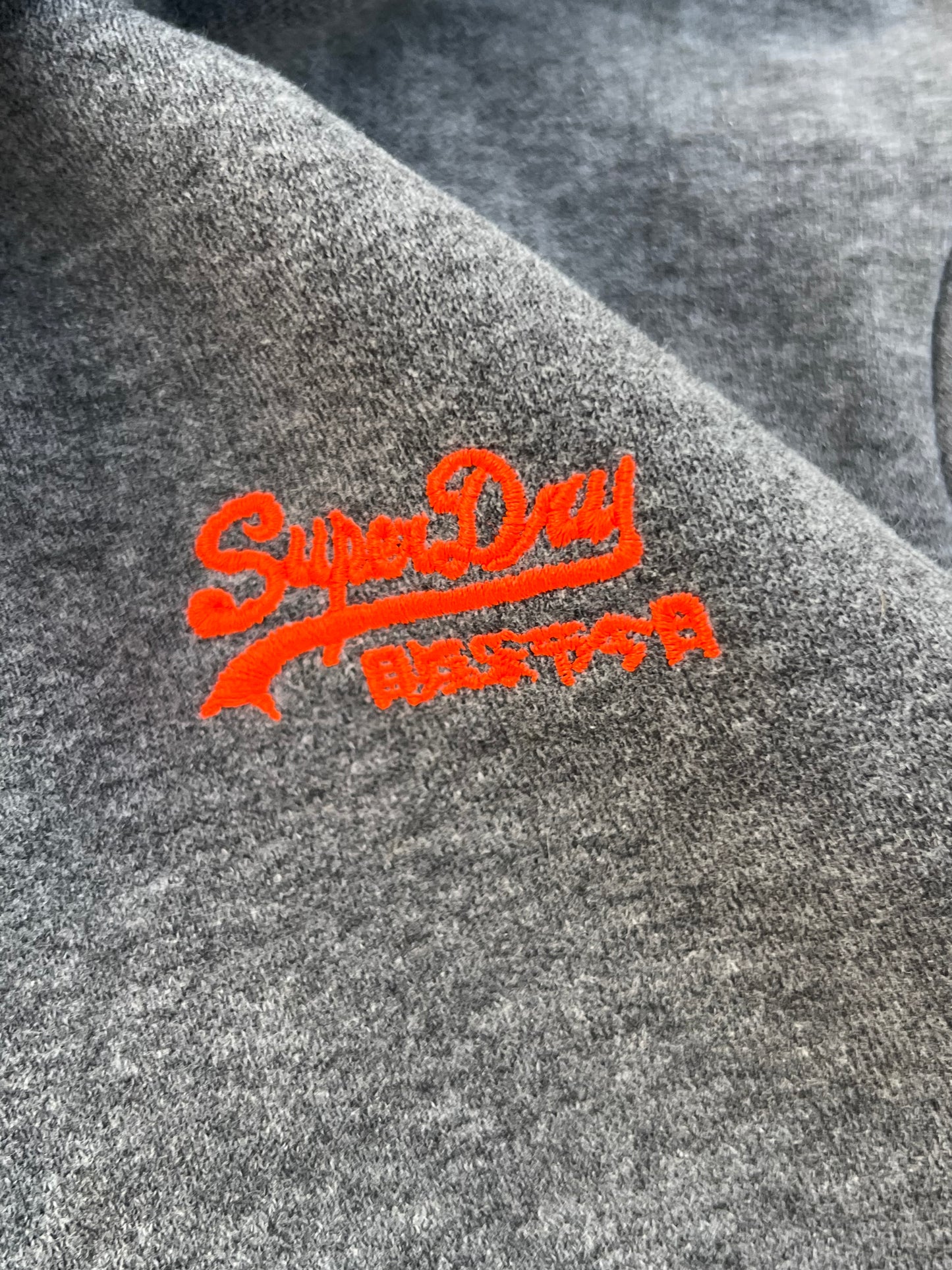 Vintage SuperDry Grey Orange Label Hoodie (M)