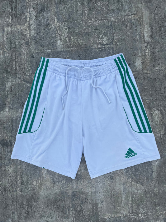 Adidas White and Green stripes Football Shorts (L)