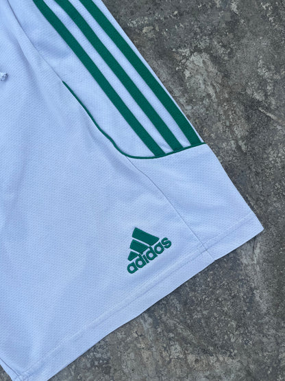 Adidas White and Green stripes Football Shorts (L)