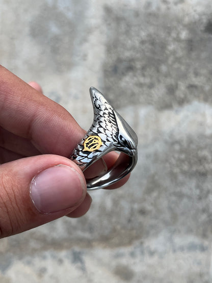 Vintage Viking Eagle Head Ring