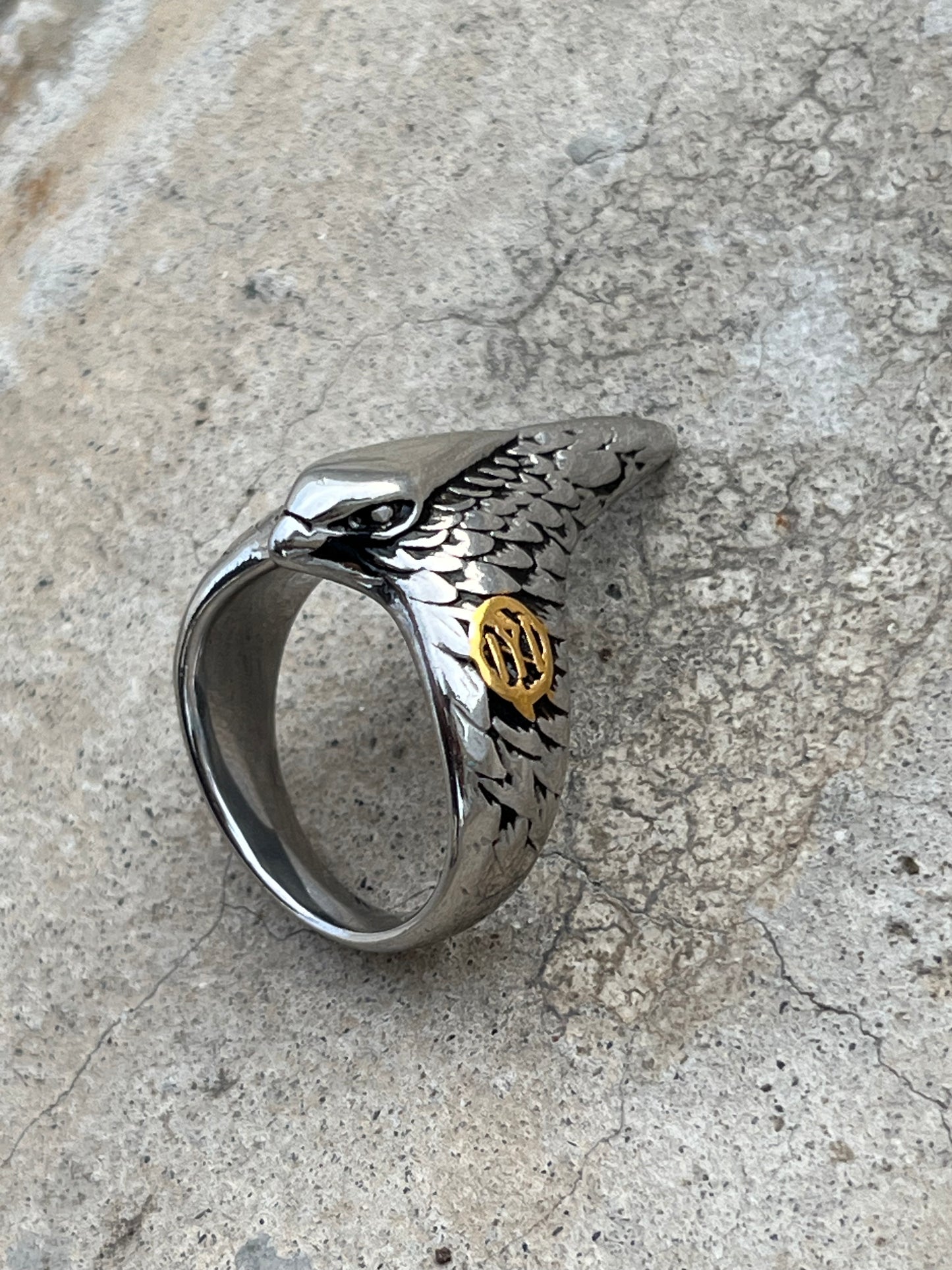 Vintage Viking Eagle Head Ring