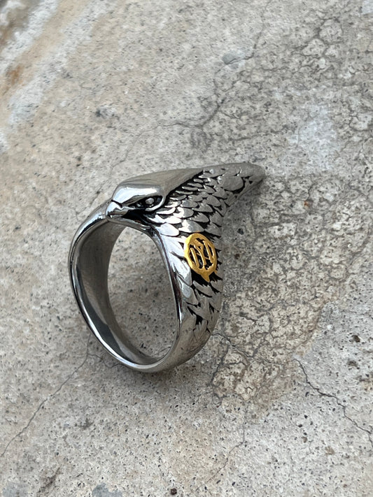 Vintage Viking Eagle Head Ring