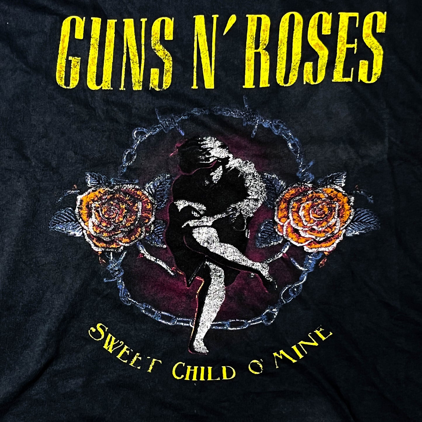 Guns N Roses Distressed Sleevless Cropped (XL)