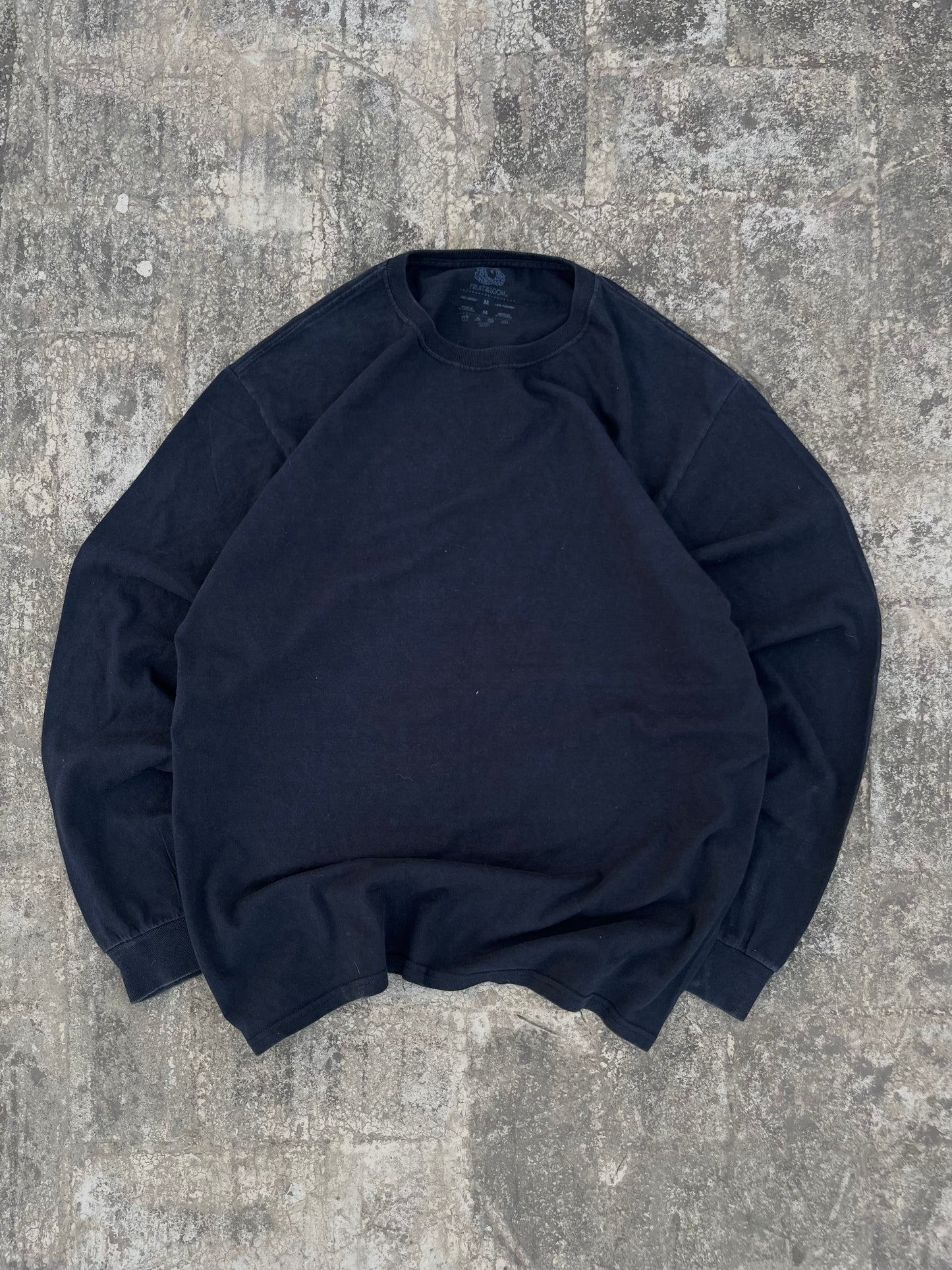 Fruit of The Loom Basic Black Full Sleeves Tee (M)