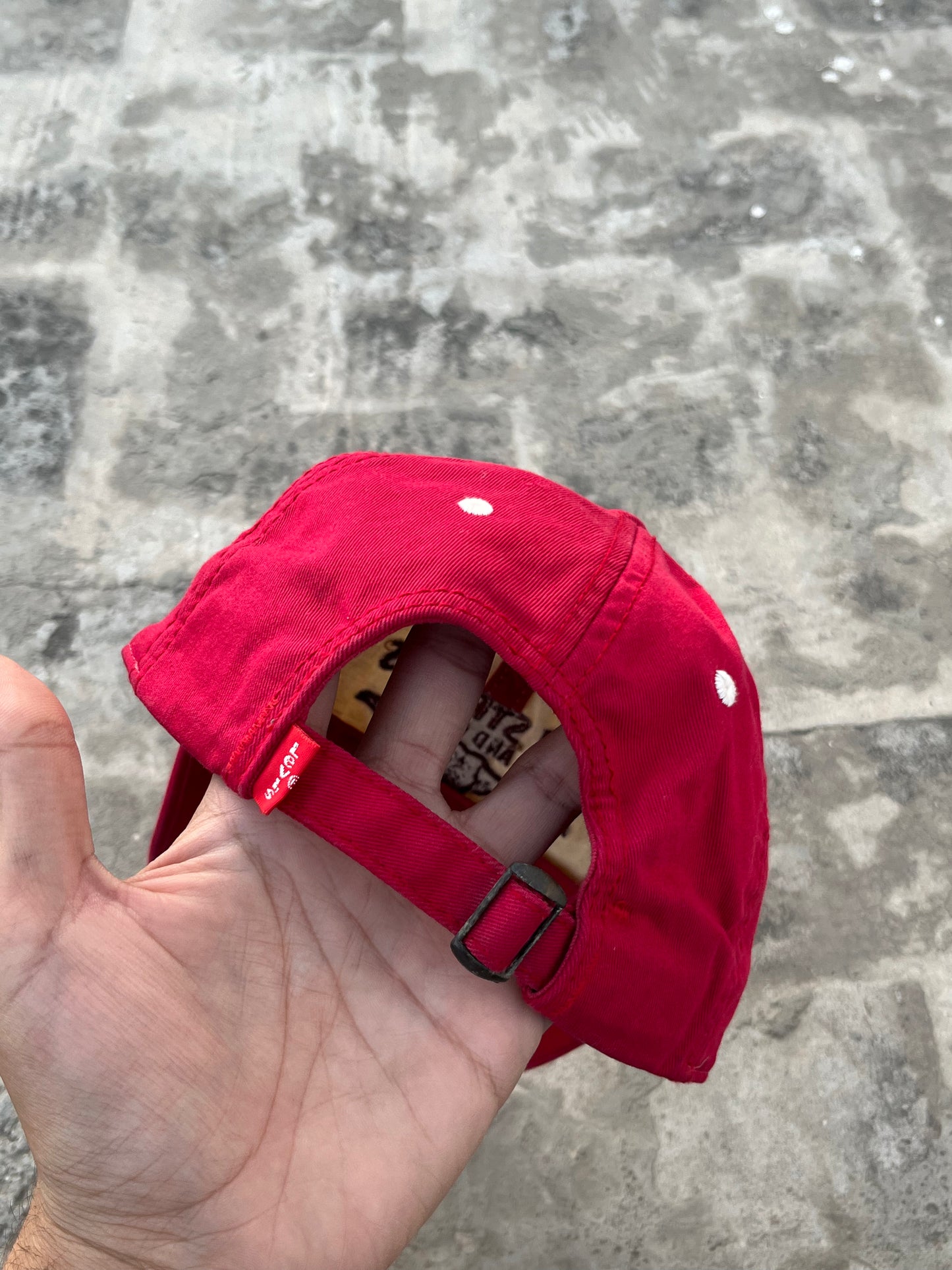 Vintage Levi's Maroon and Beige Cap