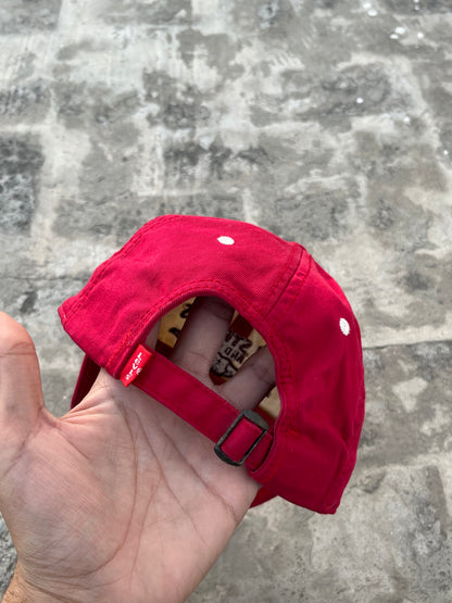 Vintage Levi's Maroon and Beige Cap