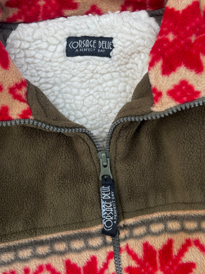 Vintage Corsage Christmas Snowflake Jacket (S)