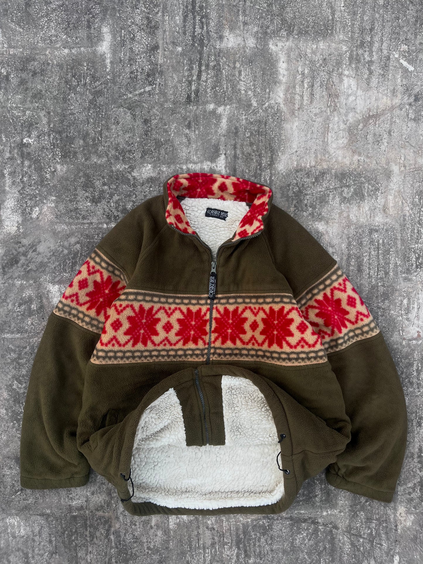 Vintage Corsage Christmas Snowflake Jacket (S)
