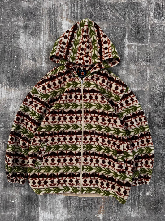 Vintage Calizione Fleece Hoodied Jacket (L/XL)
