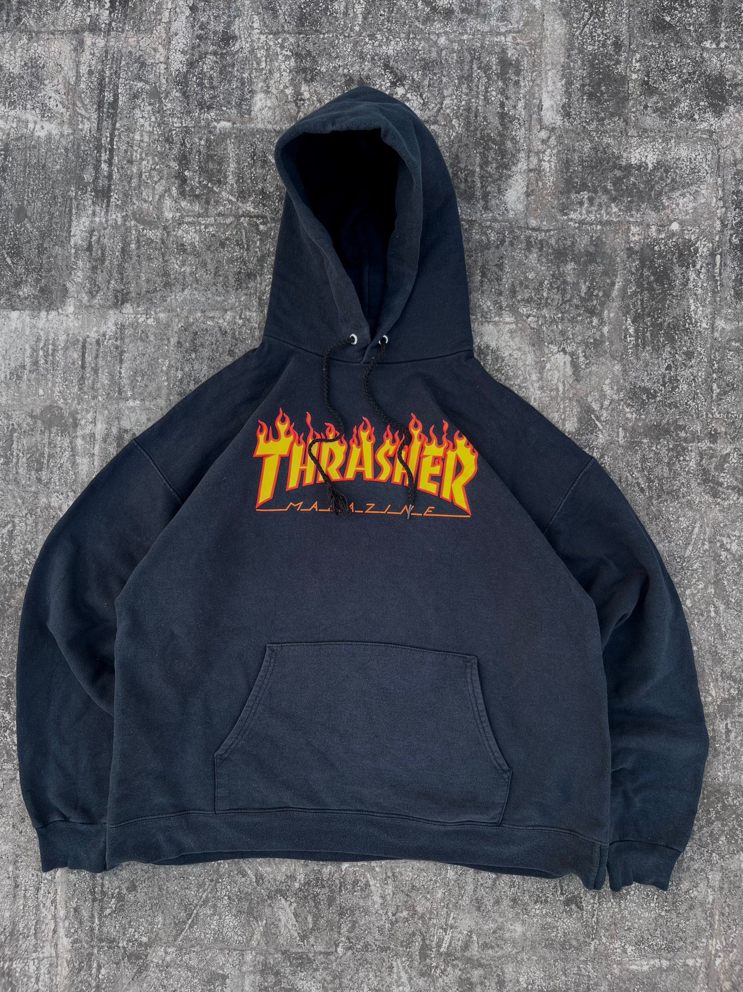 Thrasher Yellow Flame Oversized Hoodie (M)