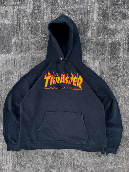 Thrasher Yellow Flame Oversized Hoodie (M)