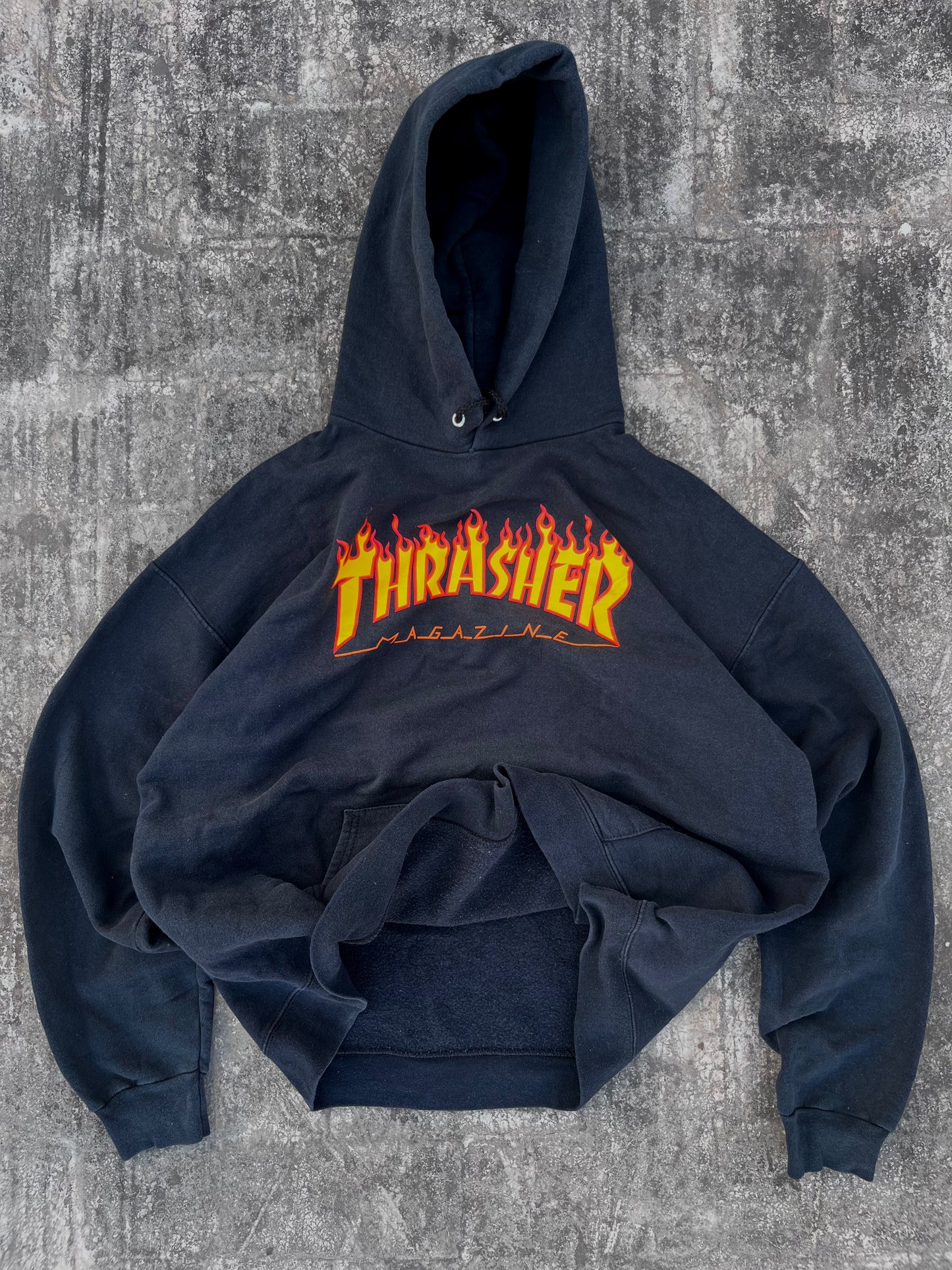 Thrasher Yellow Flame Oversized Hoodie (M)