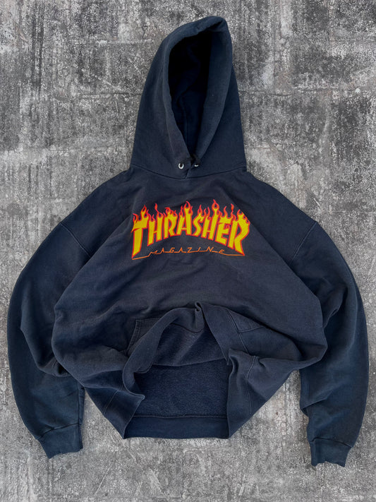 Thrasher Yellow Flame Oversized Hoodie (M)