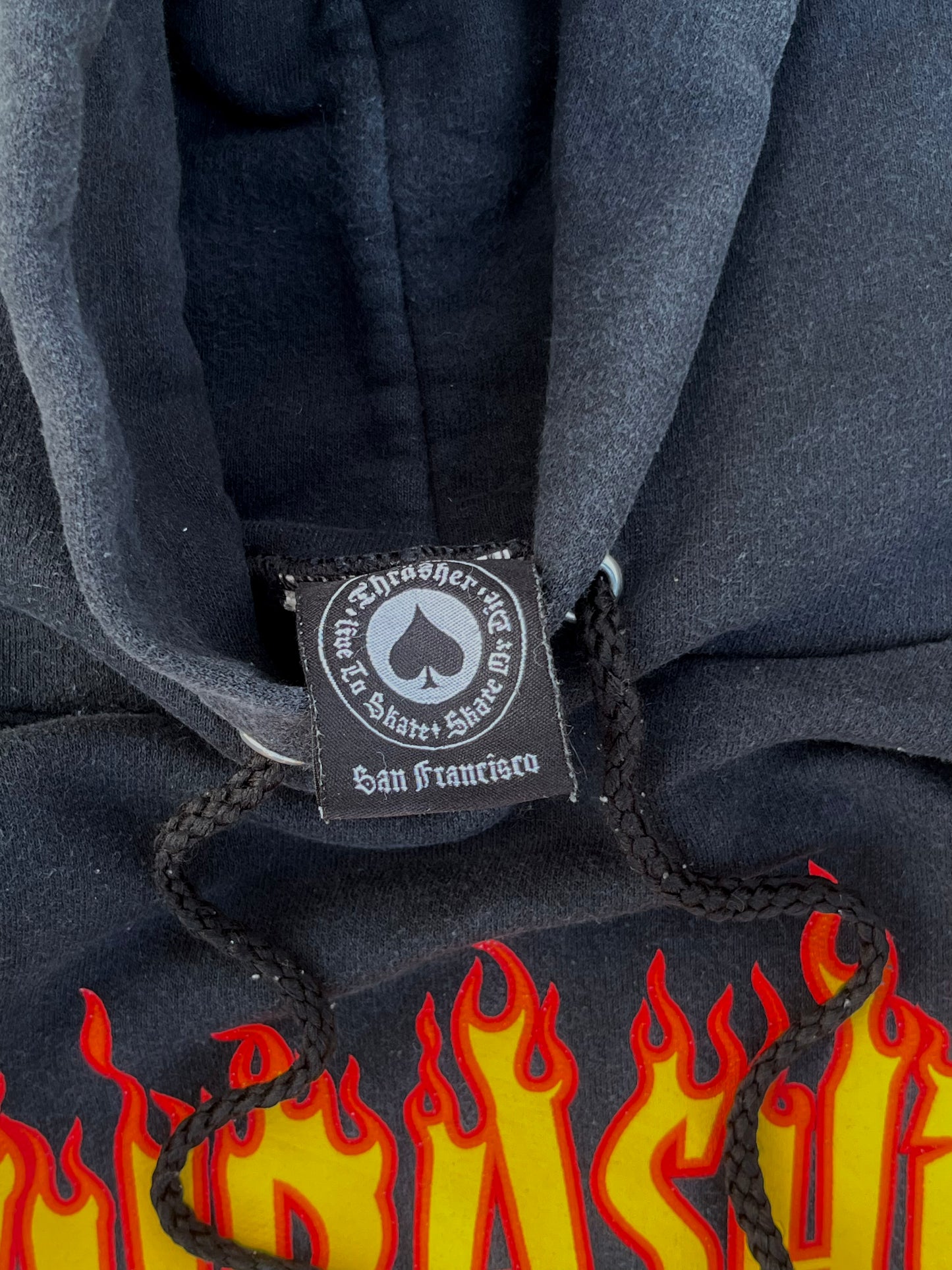 Thrasher Yellow Flame Oversized Hoodie (M)