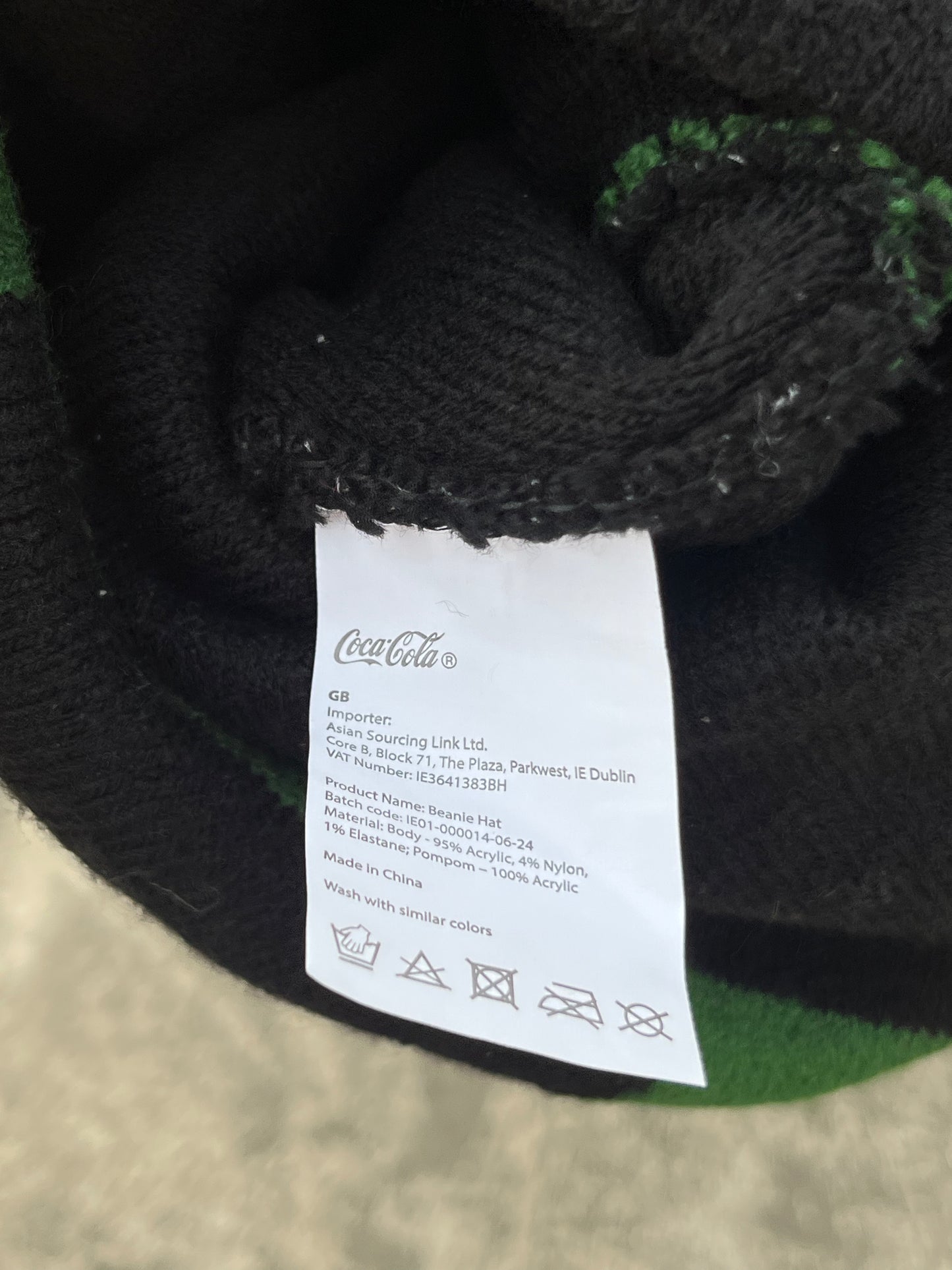 Cocacola Green and Black Beanie