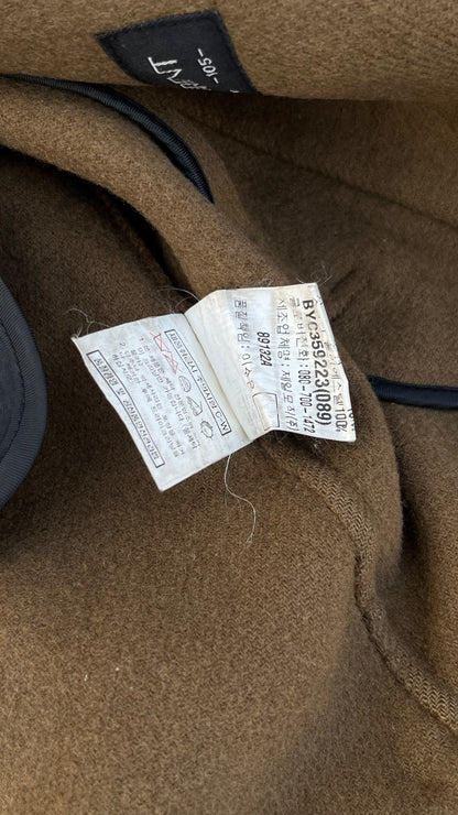 90s Vintage Yves Saint Laurent padded wool jacket ( Black and Brown )