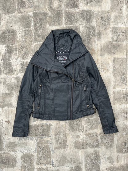 Vintage Tommy Hilfiger Women's Motorcycle Jacket (M)