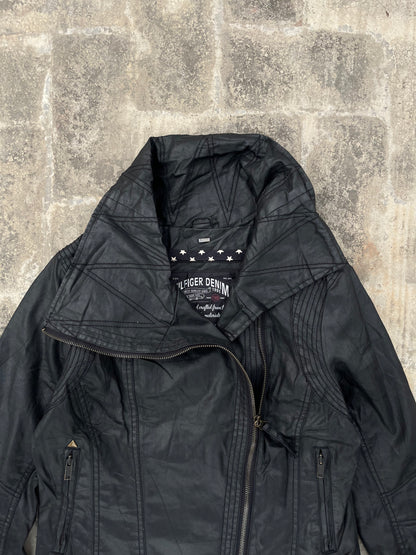 Vintage Tommy Hilfiger Women's Motorcycle Jacket (M)