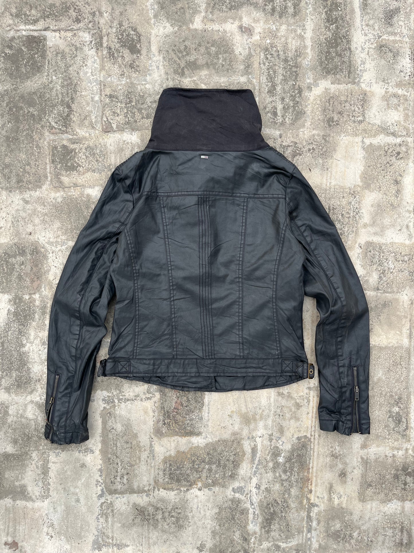 Vintage Tommy Hilfiger Women's Motorcycle Jacket (M)