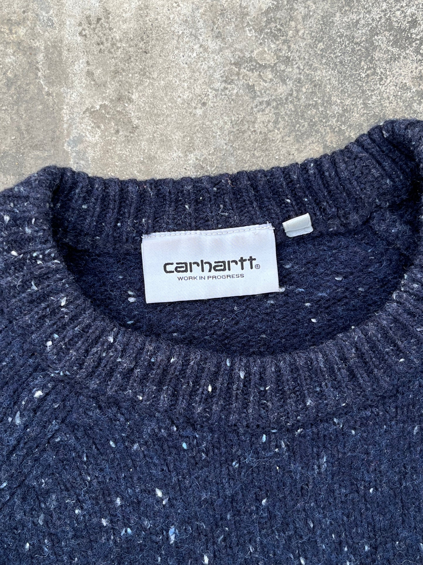 Vintage Carhartt Knitted Dark Blue Sweater (M/L)