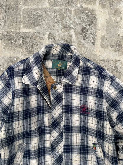 Vintage Beverly Hills Polo Club Flannel Cropped and Baggy Fit Woolen Jacket (M)