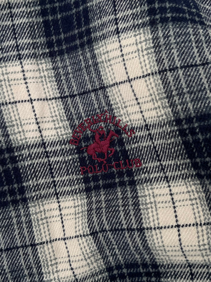 Vintage Beverly Hills Polo Club Flannel Cropped and Baggy Fit Woolen Jacket (M)