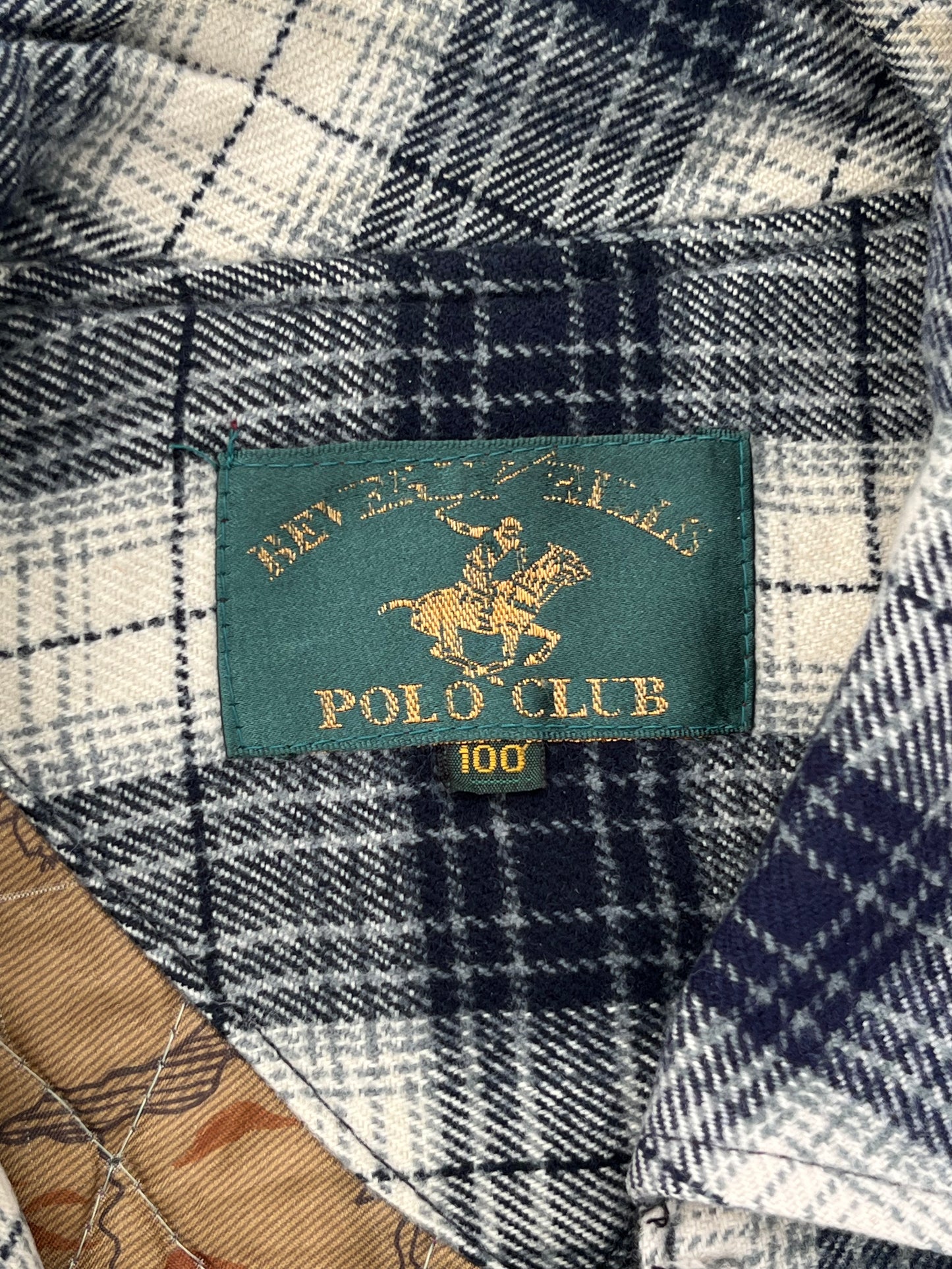 Vintage Beverly Hills Polo Club Flannel Cropped and Baggy Fit Woolen Jacket (M)