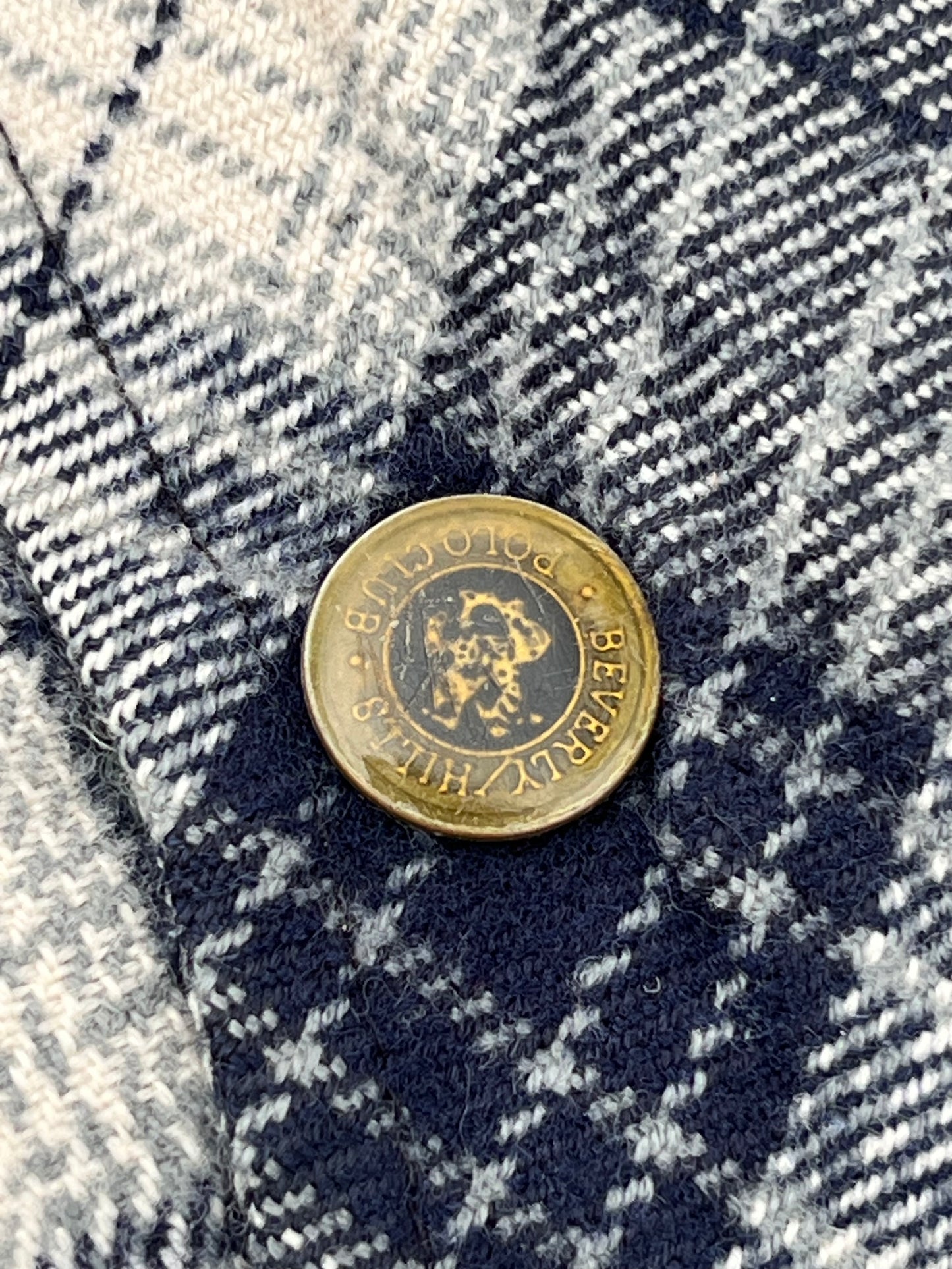 Vintage Beverly Hills Polo Club Flannel Cropped and Baggy Fit Woolen Jacket (M)